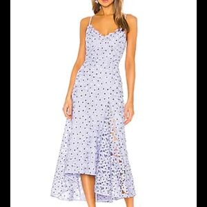 Sau Lee Lucy Eyelet Midi Dress - Blue